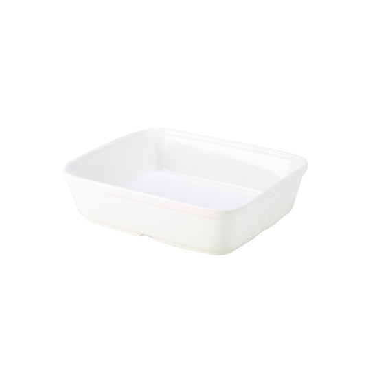 Genware Porcelain White Rectangular Roaster 31x24x5.5cm