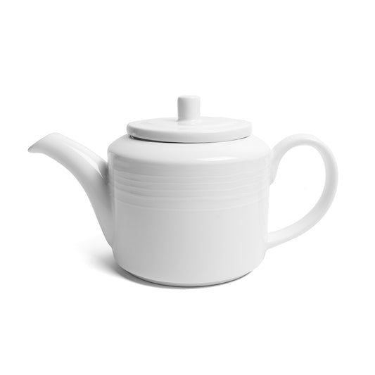 Crème Rousseau Vitrified Porcelain White Teapot 40cl 14oz Pack of 4