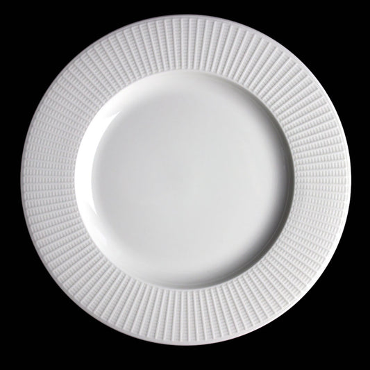 Steelite Willow Vitrified Porcelain White Round Mid Rim Plate 30cm 11 3/4 Inch Pack of 12