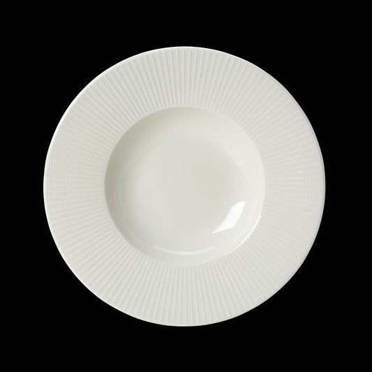 Steelite Willow Vitrified Porcelain White Round Deep Rimmed Bowl 31.5cm 12 1/2 Inch Pack of 6