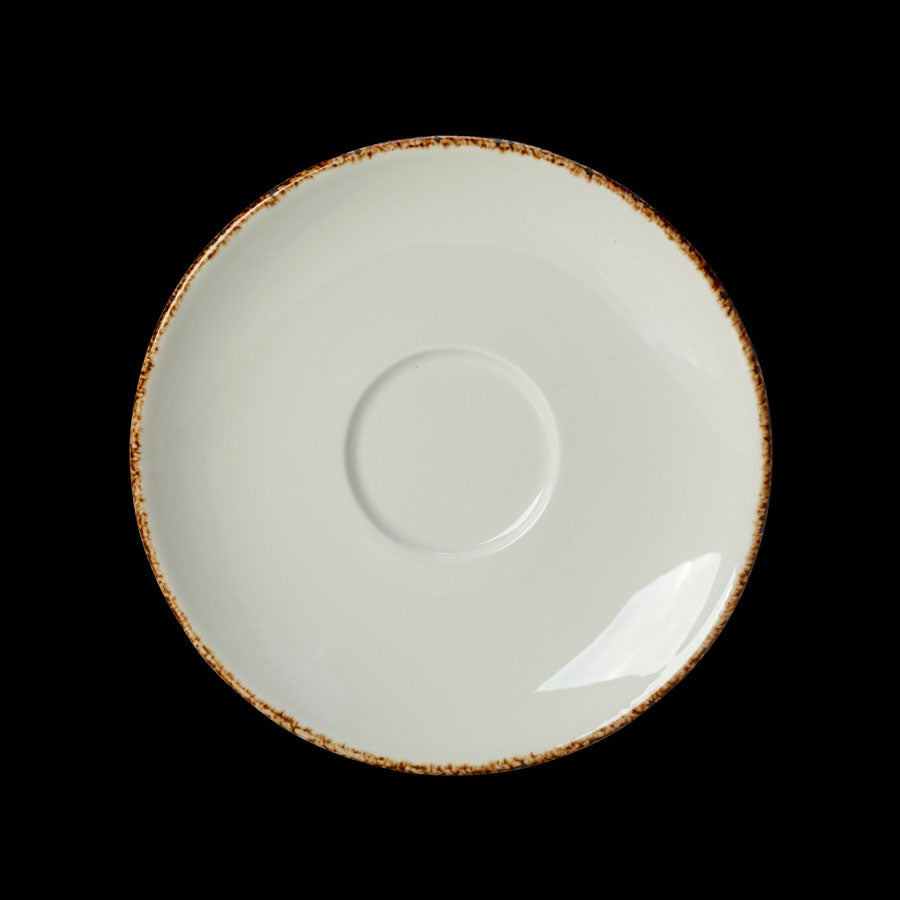 Steelite Brown Dapple Vitrified Porcelain Saucer LiV 15cm 6 Inch Pack of 36