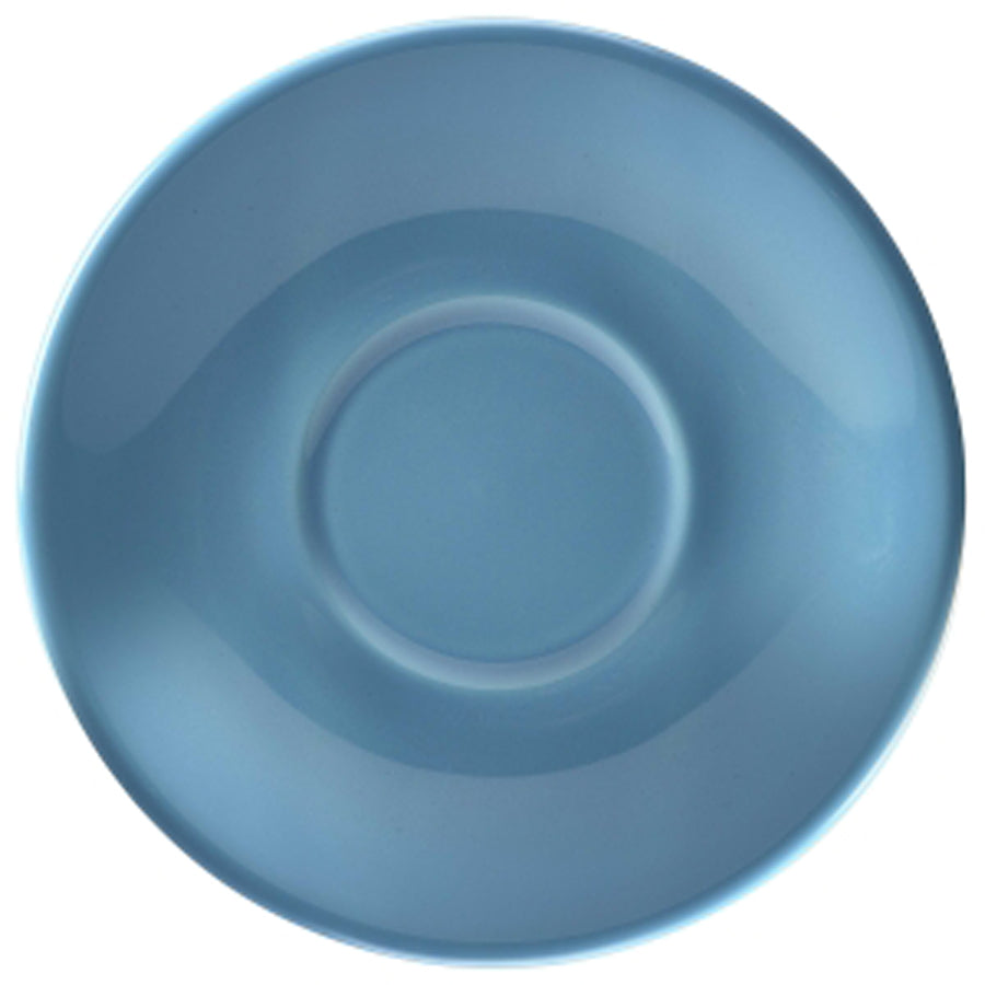 Genware Coloured Beverage Porcelain Blue Round Saucer 12cm Pack of 6