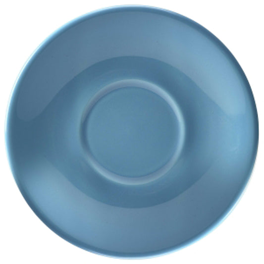 Genware Coloured Beverage Porcelain Blue Round Saucer 12cm Pack of 6