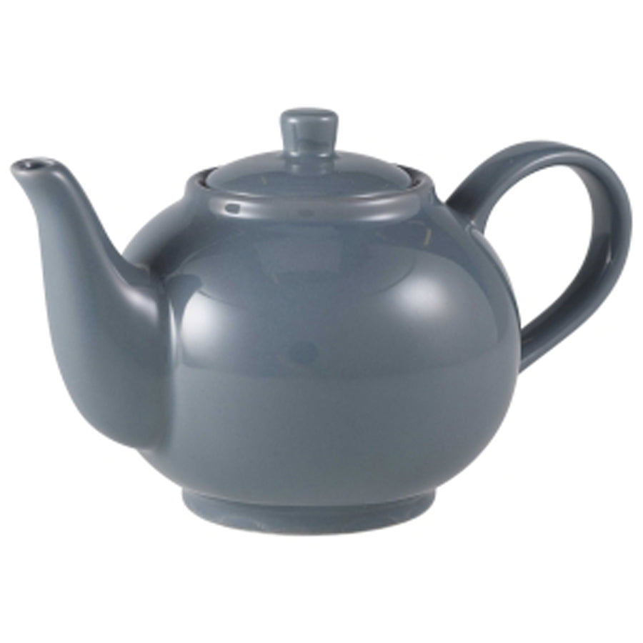 Genware Coloured Beverage Porcelain Grey Teapot 45cl 15.75oz Pack of 6