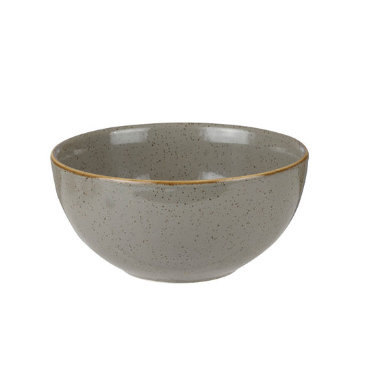 Churchill Stonecast Vitrified Porcelain Peppercorn Grey Round Soup Bowl 13.2x6.3cm 47cl Pack of 12