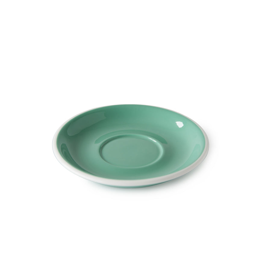 Acme Green 155mm Circular Latte Saucer Pack of 6