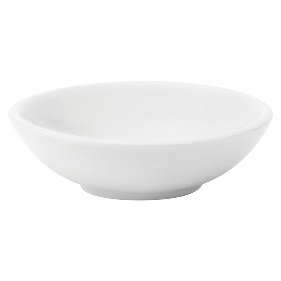 Utopia Titan Porcelain White Round Mini Sauce Dish 8cm 3 Inch Pack of 12