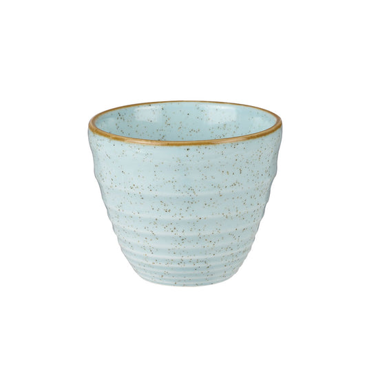 Churchill Stonecast Vitrified Porcelain Duck Egg Blue Ripple Chip Mug 9.5x8.3cm 28cl 9.9oz Pack of 12