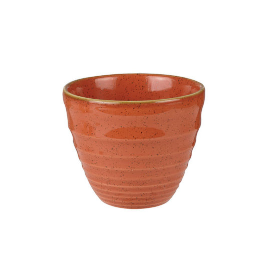 Churchill Stonecast Vitrified Porcelain Spiced Orange Ripple Chip Mug 9.5x8.3cm 28cl 9.9oz Pack of 12