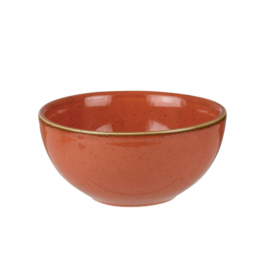 Churchill Stonecast Vitrified Porcelain Spiced Orange Round Soup Bowl 13.2x6.3cm 47cl 16.5oz Pack of 12