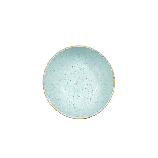 Churchill Stonecast Vitrified Porcelain Duck Egg Blue Round Noodle Bowl 18.3cm 107.5cl Pack of 6