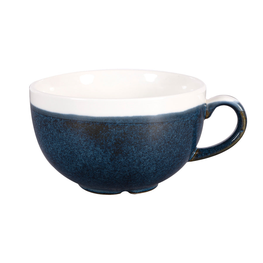 Churchill Monochrome Vitrified Porcelain Sapphire Blue Cappuccino Cup 34cl 12oz Pack of 12