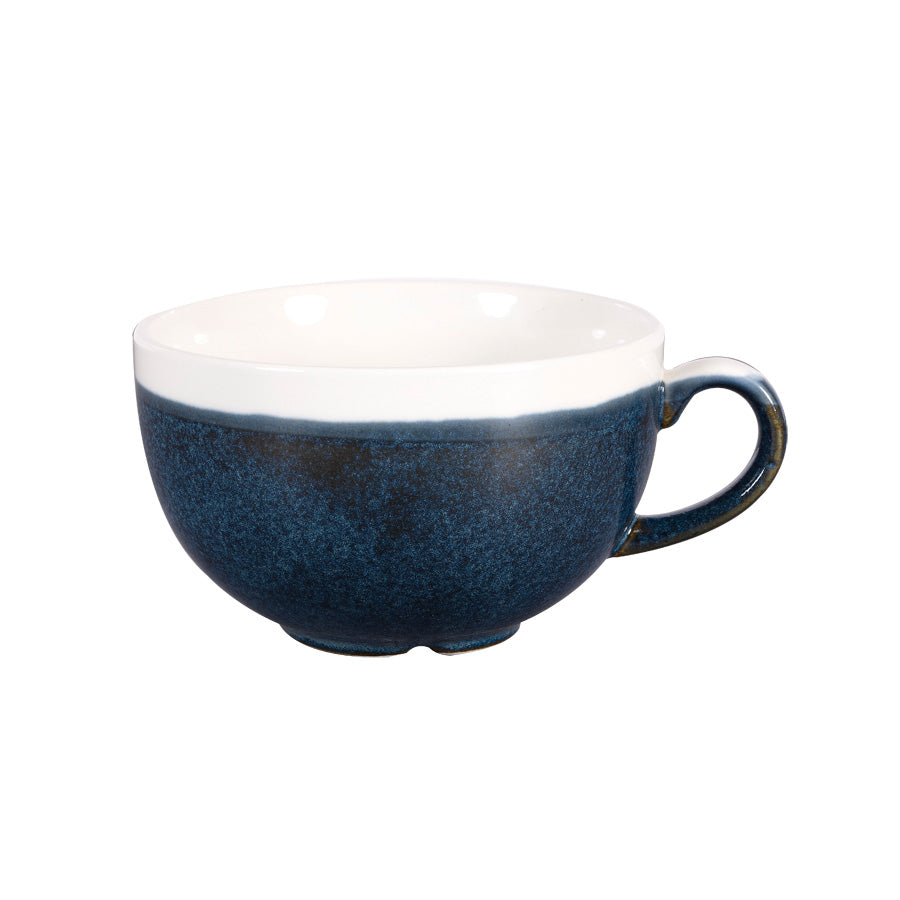 Churchill Monochrome Vitrified Porcelain Sapphire Blue Cappuccino Cup 22.7cl 8oz Pack of 12