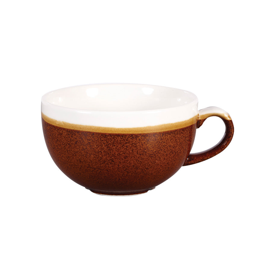 Churchill Monochrome Vitrified Porcelain Cinnamon Brown Cappuccino Cup 22.7cl 8oz Pack of 12