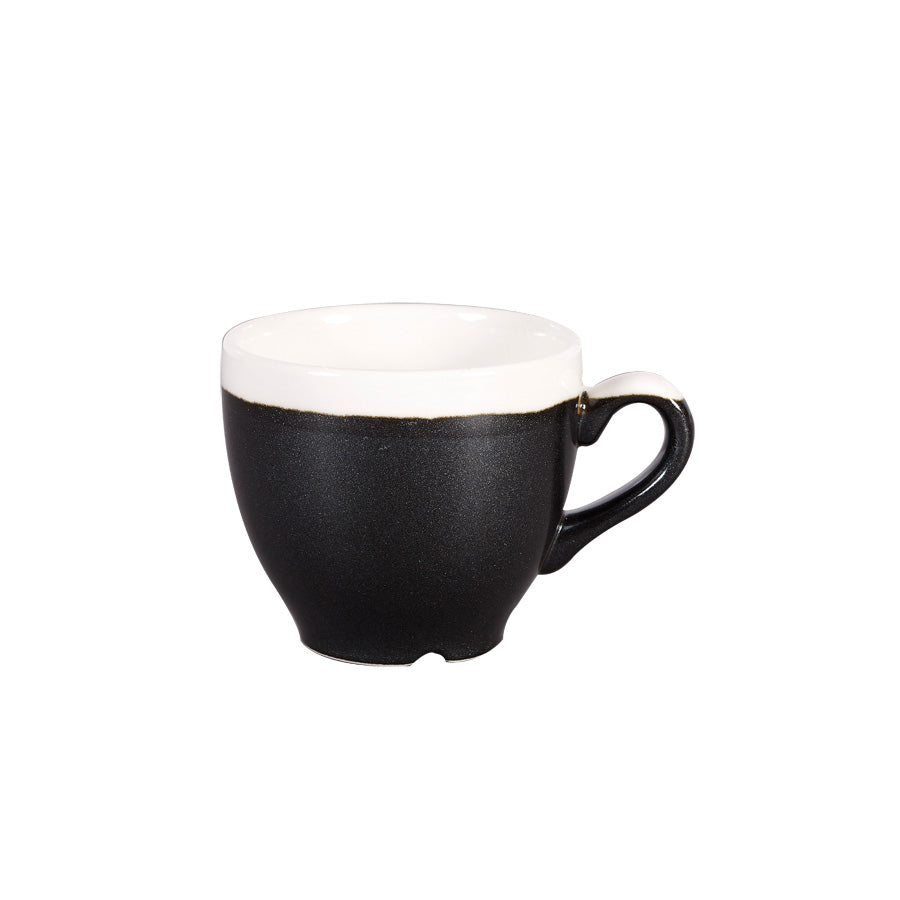 Churchill Monochrome Vitrified Porcelain Onyx Black Espresso Cup 10cl 3.5oz Pack of 12