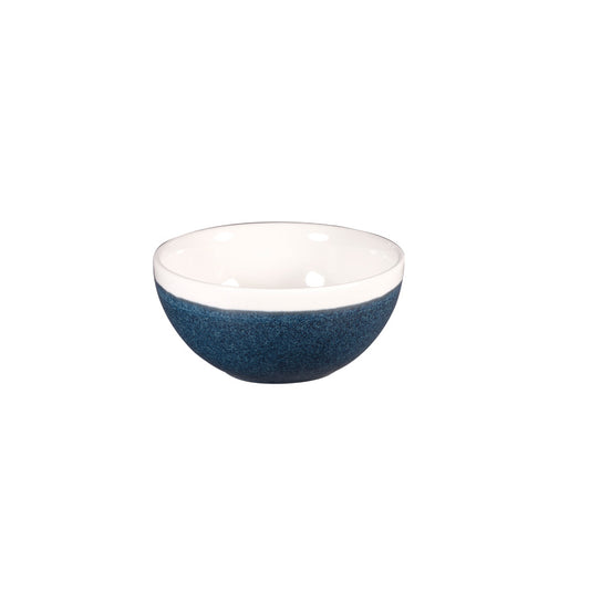 Churchill Monochrome Vitrified Porcelain Round Sapphire Blue Bowl 47cl 16.5oz Pack of 12