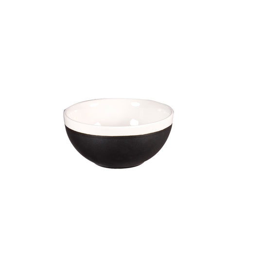 Churchill Monochrome Vitrified Porcelain Round Onyx Black Bowl 47cl 16.5oz Pack of 12