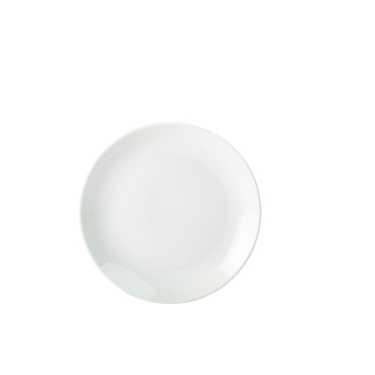 Genware Porcelain White Round Coupe Plate 24cm Pack of 6