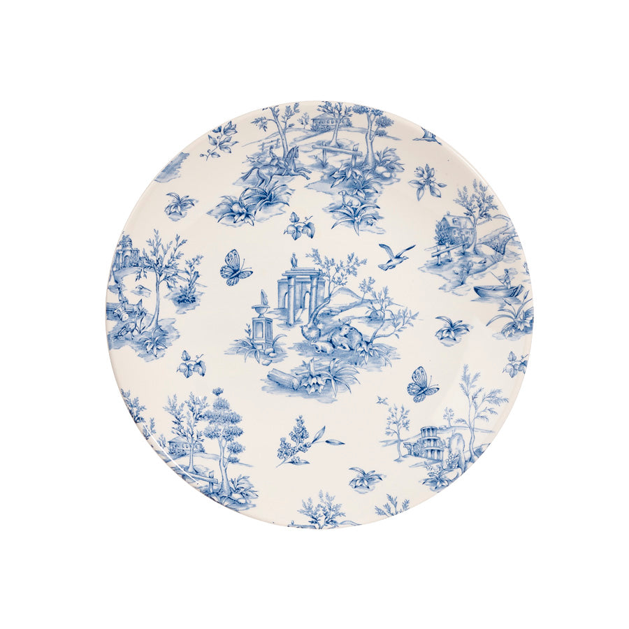 Churchill Vintage Prints Vitrified Porcelain Prague Toile Deep Coupe Plate 28.1cm Pack of 12