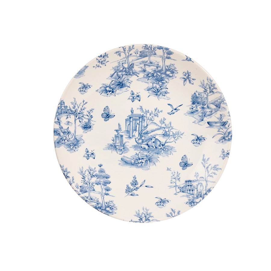 Churchill Vintage Prints Vitrified Porcelain Prague Toile Deep Coupe Plate 25.5cm Pack of 12