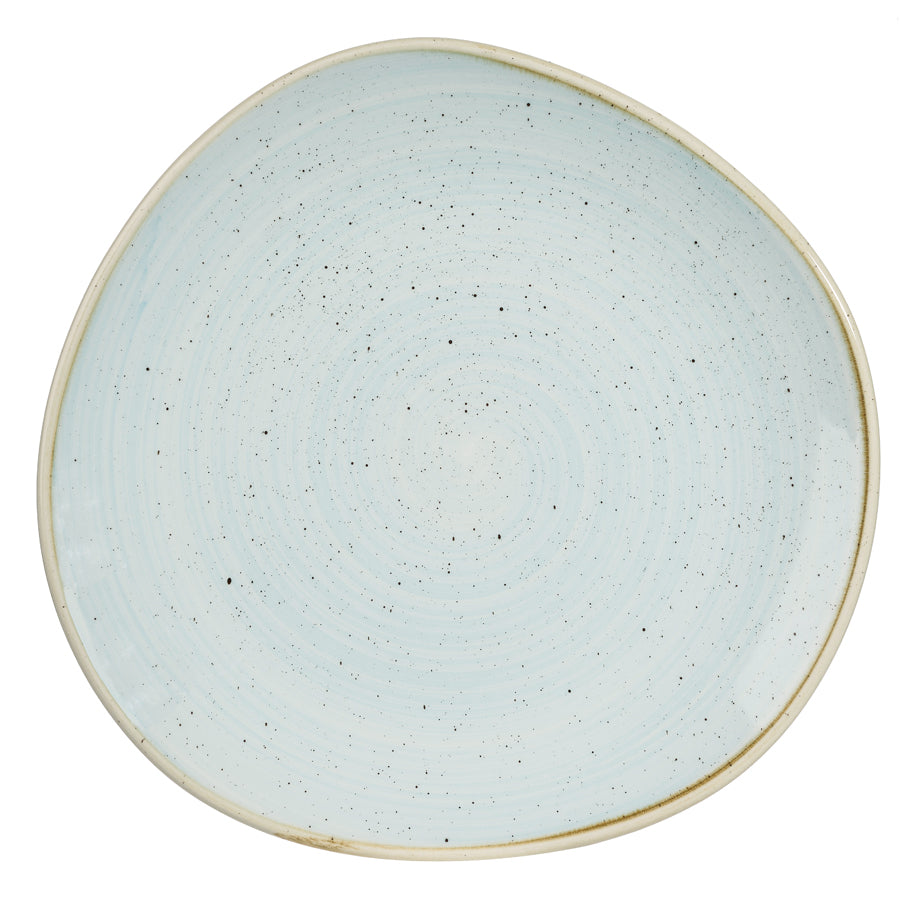 Churchill Stonecast Vitrified Porcelain Duck Egg Blue Organic Round Plate 28.6cm Pack of 12