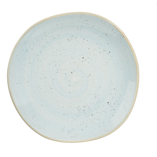 Churchill Stonecast Vitrified Porcelain Duck Egg Blue Organic Round Plate 26.4cm Pack of 12