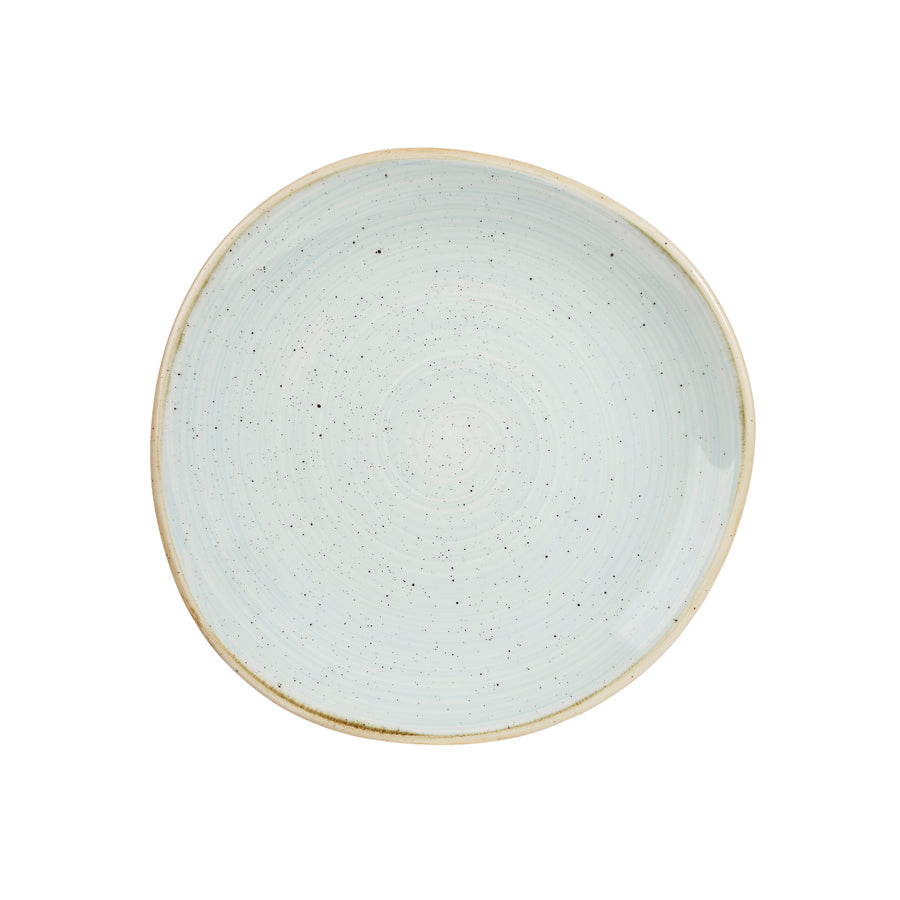 Churchill Stonecast Vitrified Porcelain Duck Egg Blue Organic Round Plate 21cm Pack of 12