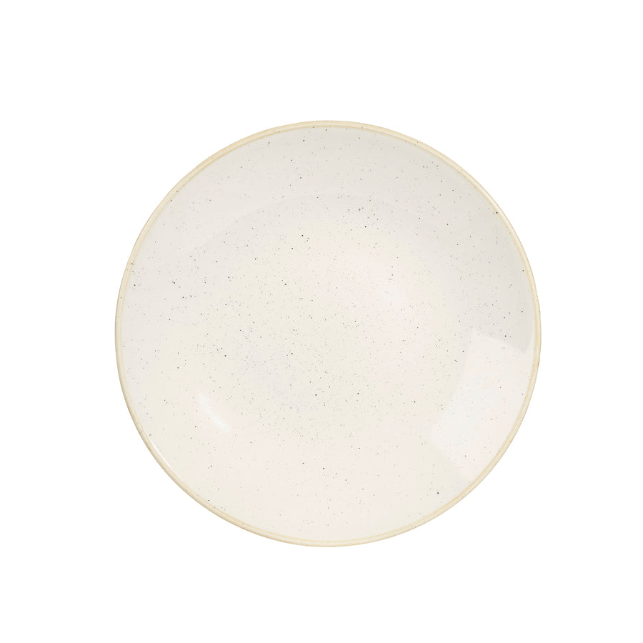 Churchill Stonecast Vitrified Porcelain Barley White Round Deep Coupe Plate 25cm Pack of 12