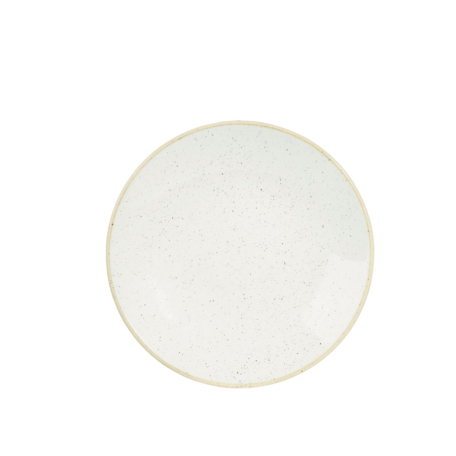 Churchill Stonecast Vitrified Porcelain Barley White Round Deep Coupe Plate 22.5cm Pack of 12