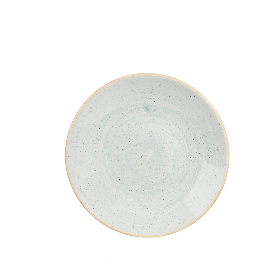 Churchill Stonecast Vitrified Porcelain Duck Egg Blue Round Deep Coupe Plate 22.5cm Pack of 12