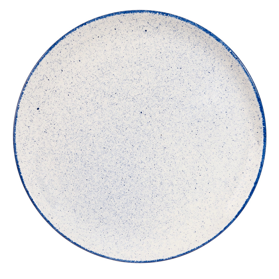 Churchill Stonecast Hints Vitrified Porcelain Indigo Blue Round Coupe Plate 32.4cm Pack of 6