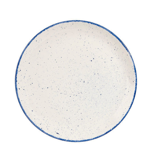 Churchill Stonecast Hints Vitrified Porcelain Indigo Blue Round Coupe Plate 28.8cm Pack of 12