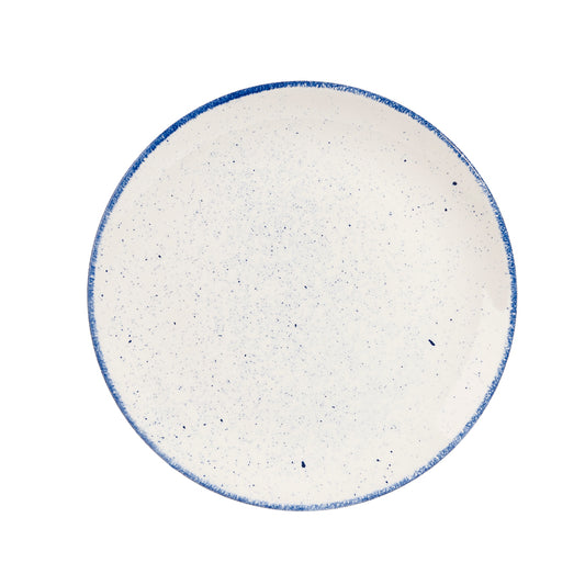 Churchill Stonecast Hints Vitrified Porcelain Indigo Blue Round Coupe Plate 26cm Pack of 12