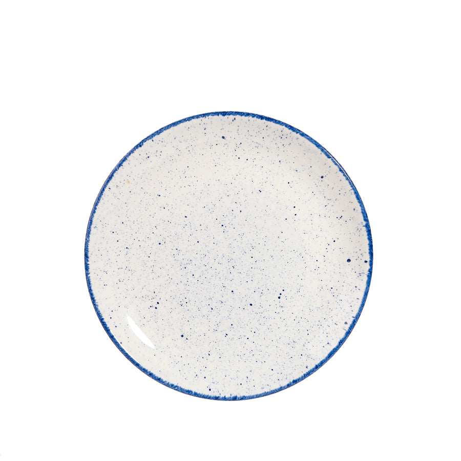 Churchill Stonecast Hints Vitrified Porcelain Indigo Blue Round Coupe Plate 21.7cm Pack of 12