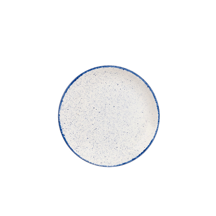 Churchill Stonecast Hints Vitrified Porcelain Indigo Blue Round Coupe Plate 16.5cm Pack of 12