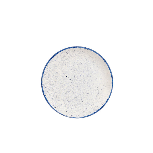 Churchill Stonecast Hints Vitrified Porcelain Indigo Blue Round Coupe Plate 16.5cm Pack of 12