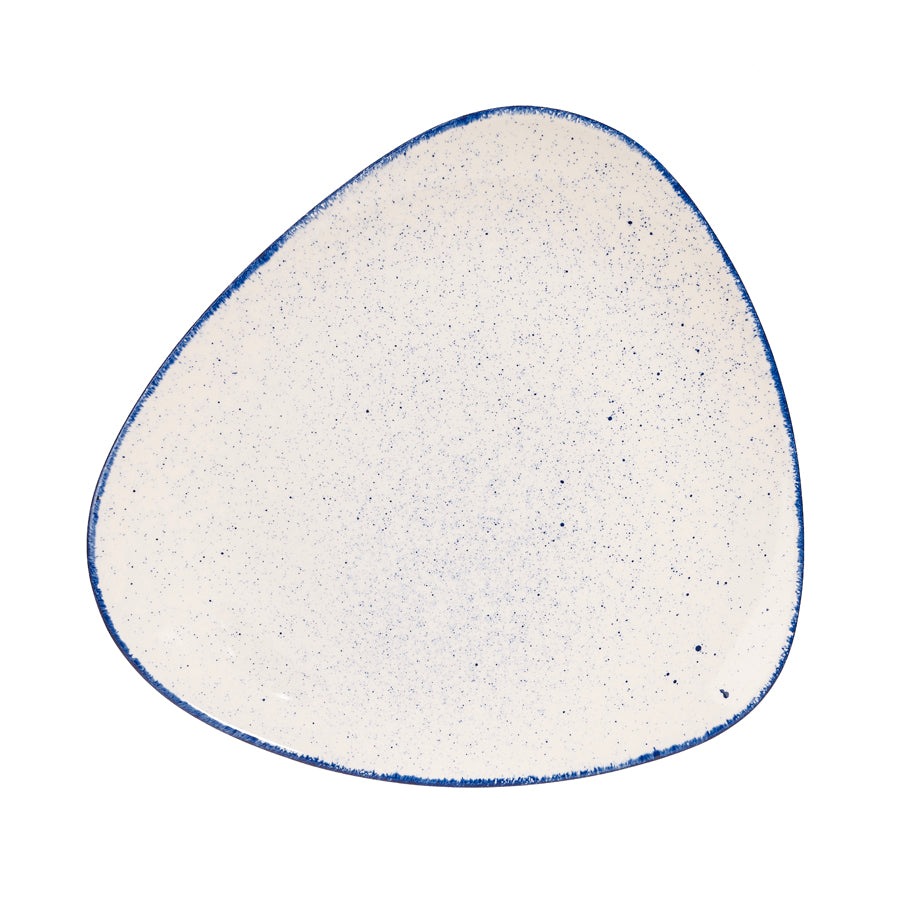 Churchill Stonecast Hints Vitrified Porcelain Indigo Blue Triangular Plate 31.1cm Pack of 6