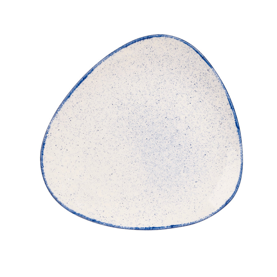 Churchill Stonecast Hints Vitrified Porcelain Indigo Blue Triangular Plate 26.5cm Pack of 12