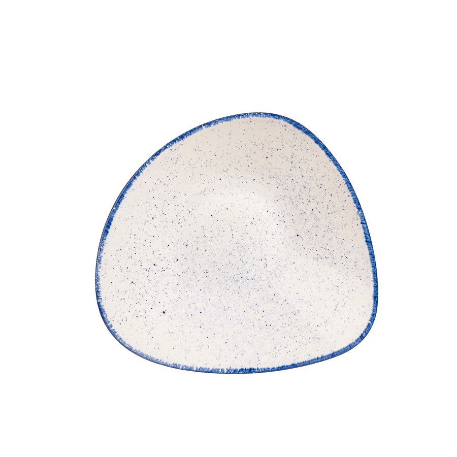 Churchill Stonecast Hints Vitrified Porcelain Indigo Blue Triangular Bowl 23.5cm 60cl 21.1oz Pack of 12