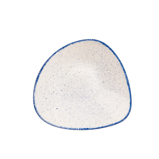 Churchill Stonecast Hints Vitrified Porcelain Indigo Blue Triangular Bowl 23.5cm 60cl 21.1oz Pack of 12