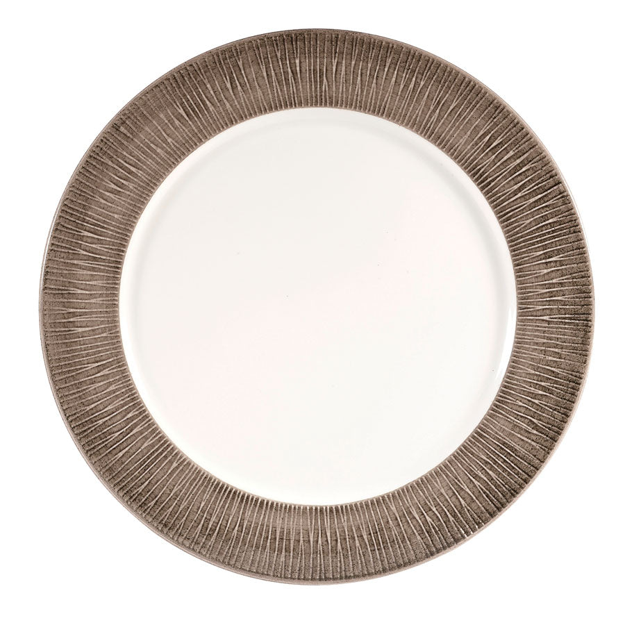 Churchill Bamboo Vitrified Porcelain Dusk Round Presentation Plate 30.5cm 12 Inch Pack of 12