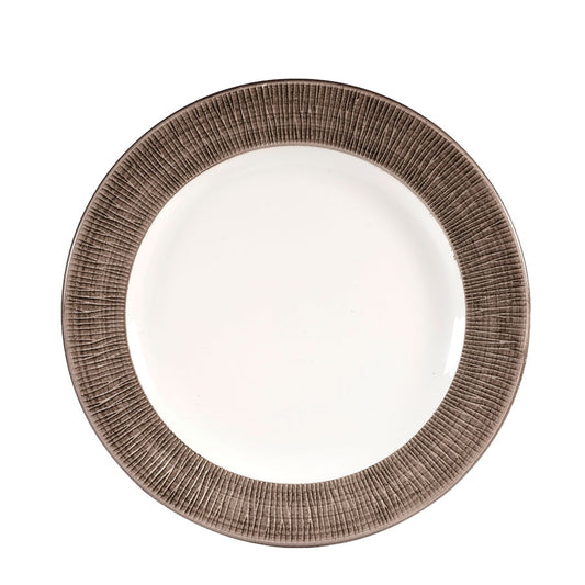 Churchill Bamboo Vitrified Porcelain Dusk Round Footed Plate 27.6cm Pack of 12