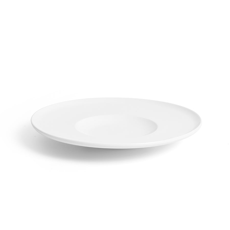 Crème Esprit Vitrified Porcelain White Round Gourmet Plate 28cm Pack of 6