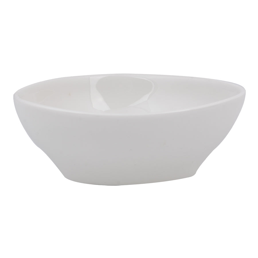 Artisan Crème Vitrified Fine China White Island Triangle Bowl 12cm Pack of 8