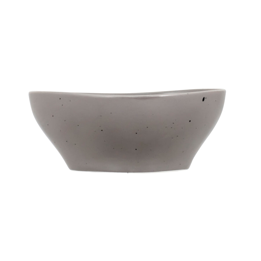 Artisan Pebble Vitrified Fine China Grey Island Triangle Bowl 14cm Pack of 8