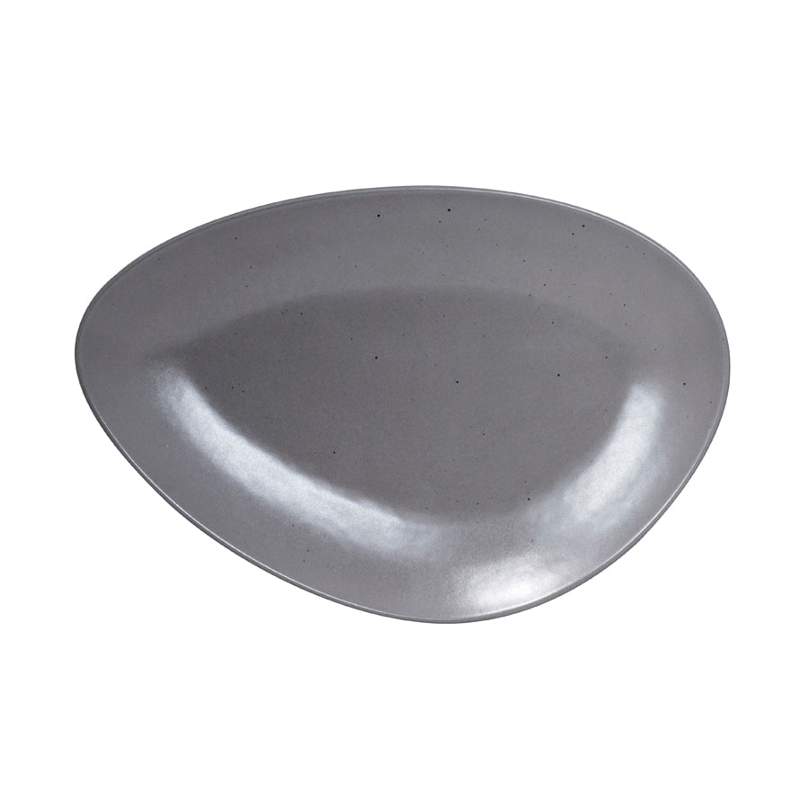 Artisan Pebble Vitrified Fine China Grey Island Plate 33cm Pack of 6