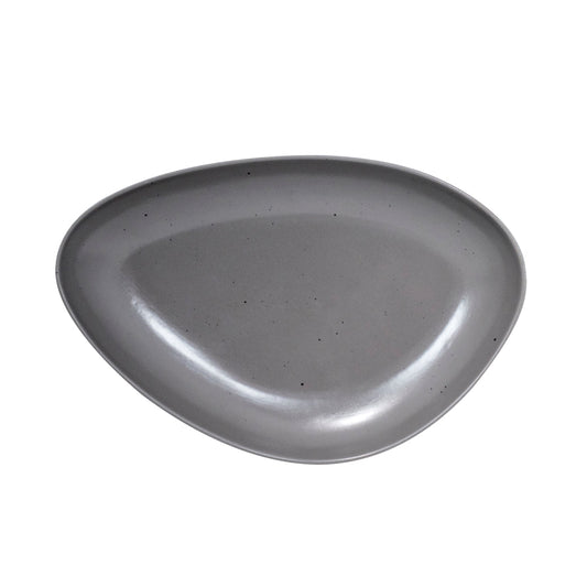 Artisan Pebble Vitrified Fine China Grey Island Deep Plate 29cm Pack of 3