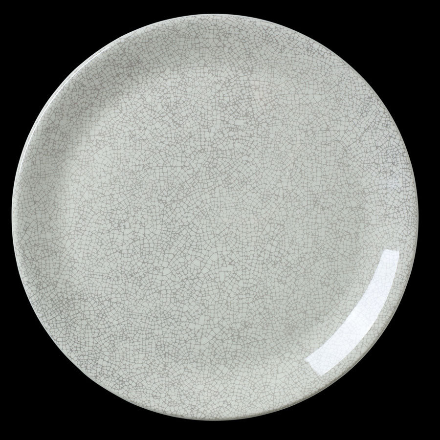 Steelite Ink Crackle Vitrified Porcelain Grey Round Coupe Plate 30cm Pack of 12