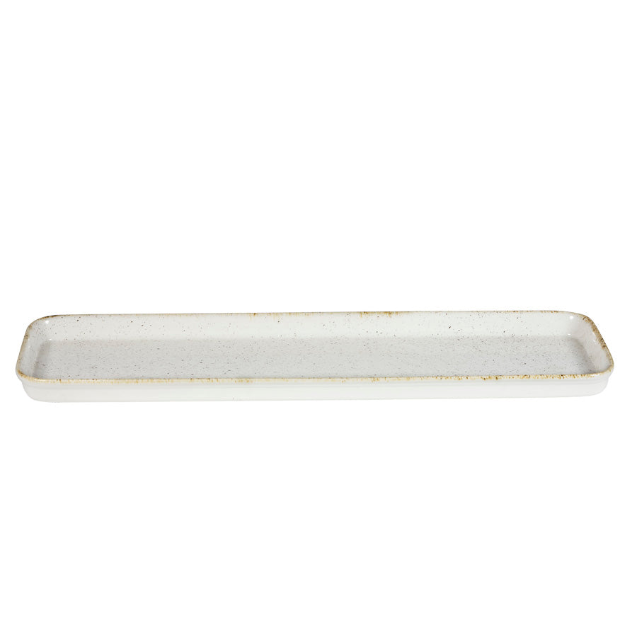 Churchill Stonecast Vitrified Porcelain Barley White 2/4 Gastronorm Flat Tray 53x15x2.5cm Pack of 4