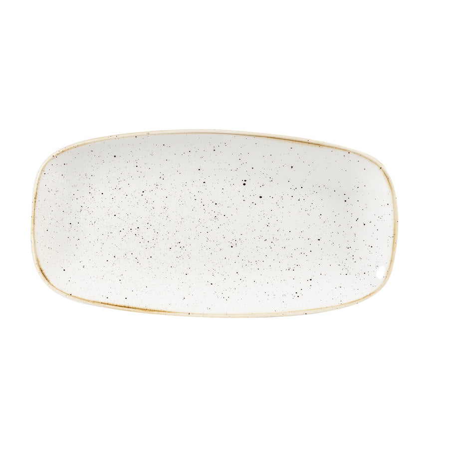 Churchill Stonecast Vitrified Porcelain Barley White Chefs Oblong Platter 29.8x15.3cm Pack of 12